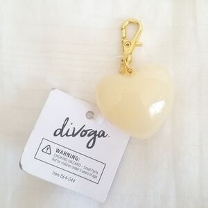New Gold Puffy Heart Keychain